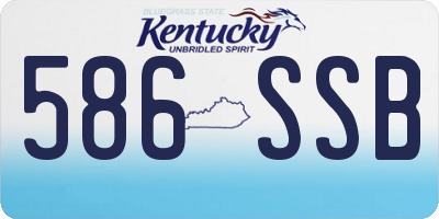 KY license plate 586SSB