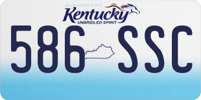 KY license plate 586SSC