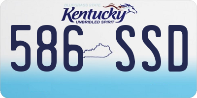 KY license plate 586SSD