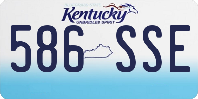 KY license plate 586SSE