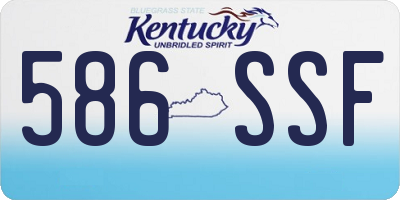 KY license plate 586SSF