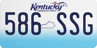 KY license plate 586SSG