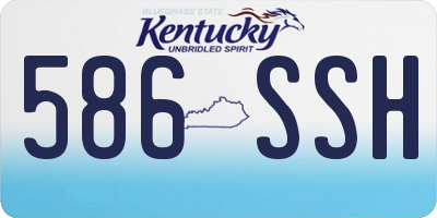 KY license plate 586SSH