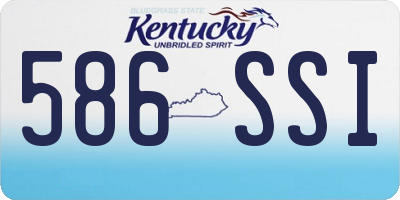 KY license plate 586SSI