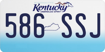 KY license plate 586SSJ