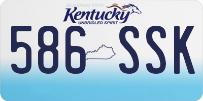 KY license plate 586SSK