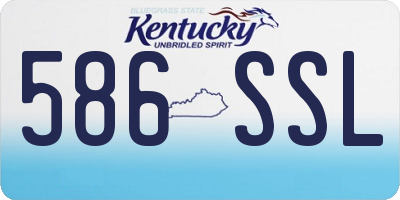 KY license plate 586SSL