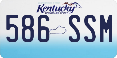 KY license plate 586SSM