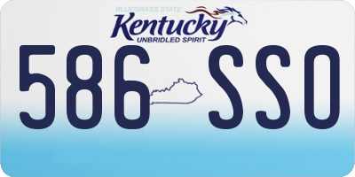 KY license plate 586SSO