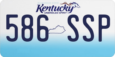 KY license plate 586SSP
