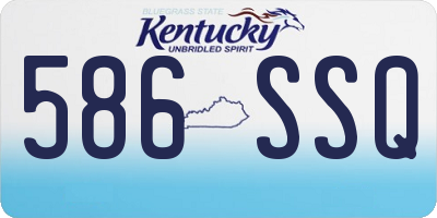 KY license plate 586SSQ