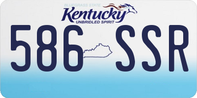 KY license plate 586SSR