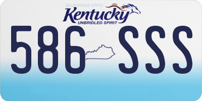 KY license plate 586SSS