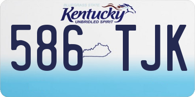 KY license plate 586TJK