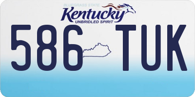 KY license plate 586TUK