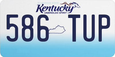 KY license plate 586TUP