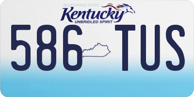KY license plate 586TUS