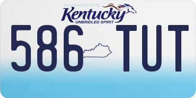 KY license plate 586TUT