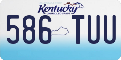 KY license plate 586TUU