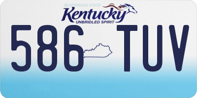 KY license plate 586TUV
