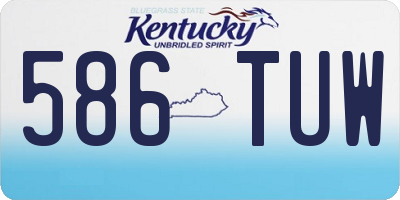 KY license plate 586TUW
