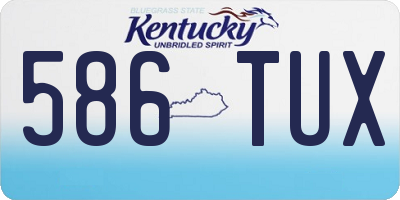 KY license plate 586TUX