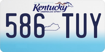 KY license plate 586TUY