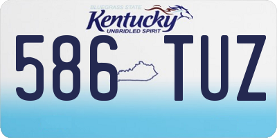 KY license plate 586TUZ