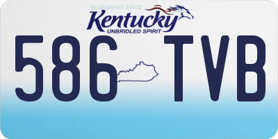 KY license plate 586TVB