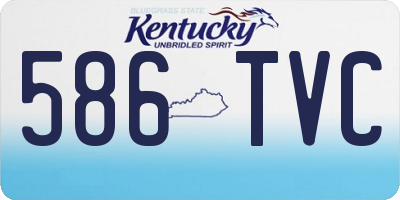 KY license plate 586TVC