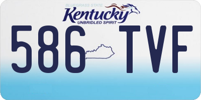 KY license plate 586TVF