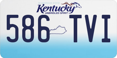 KY license plate 586TVI