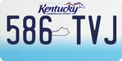 KY license plate 586TVJ