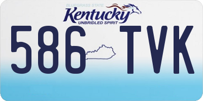 KY license plate 586TVK
