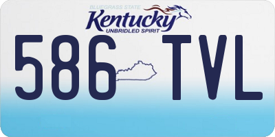KY license plate 586TVL