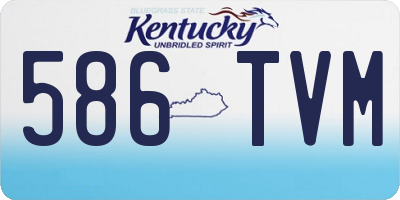 KY license plate 586TVM