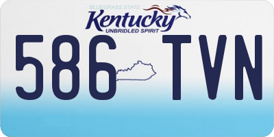 KY license plate 586TVN