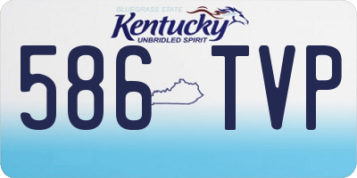 KY license plate 586TVP