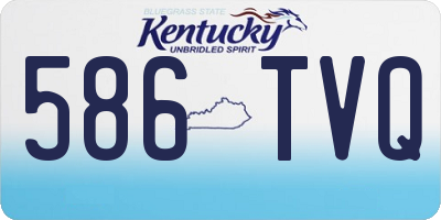 KY license plate 586TVQ