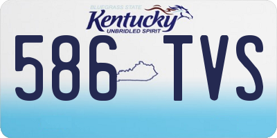 KY license plate 586TVS