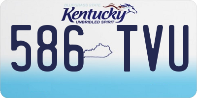KY license plate 586TVU