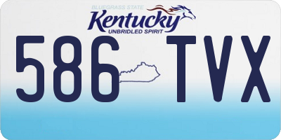 KY license plate 586TVX
