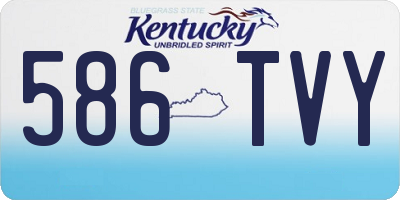 KY license plate 586TVY