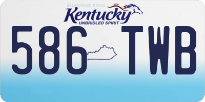 KY license plate 586TWB