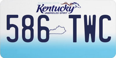 KY license plate 586TWC