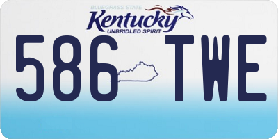 KY license plate 586TWE