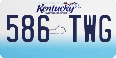 KY license plate 586TWG