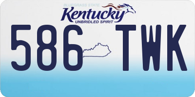 KY license plate 586TWK