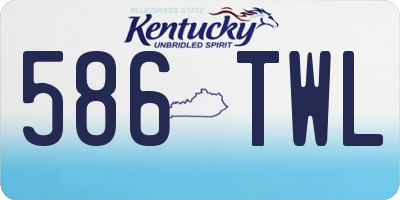KY license plate 586TWL