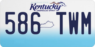 KY license plate 586TWM
